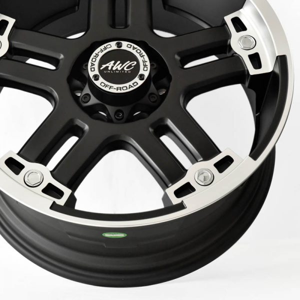 Pickup Truck SUV Wheels Mags Magwheels Rims AWC MOD SESSION 5 MACHINE LIP BLACK FACE BLACK BASE 20×9 6×139.7 (5)