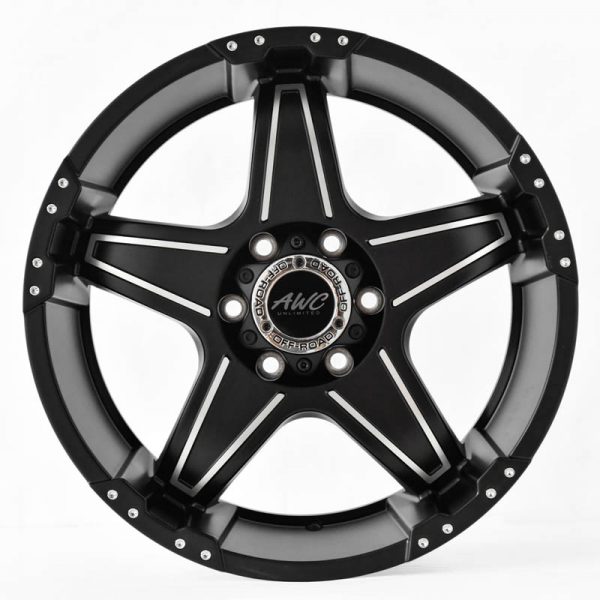 Pickup Truck SUV Wheels Mags Magwheels Rims AWC MOD VERSION MACHINE LIP MACHINE FACE BLACK BASE 20×9 6×139.7 (2)