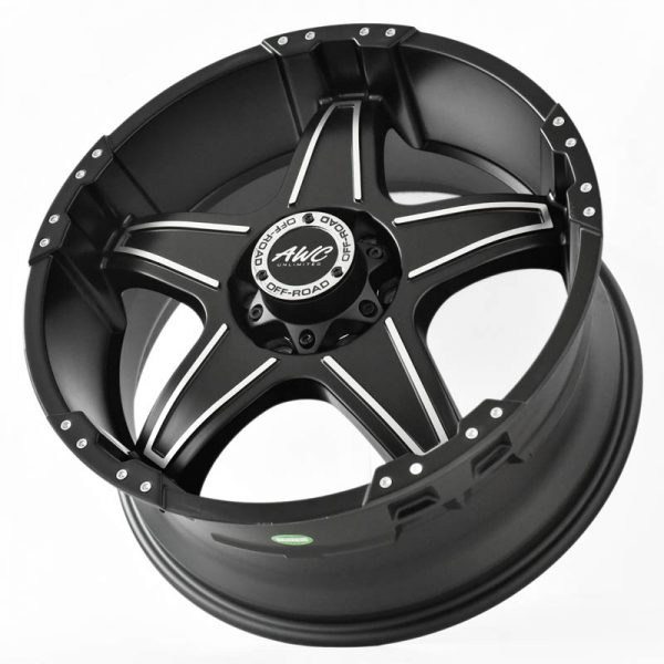Pickup Truck SUV Wheels Mags Magwheels Rims AWC MOD VERSION MACHINE LIP MACHINE FACE BLACK BASE 20×9 6×139.7 (3)