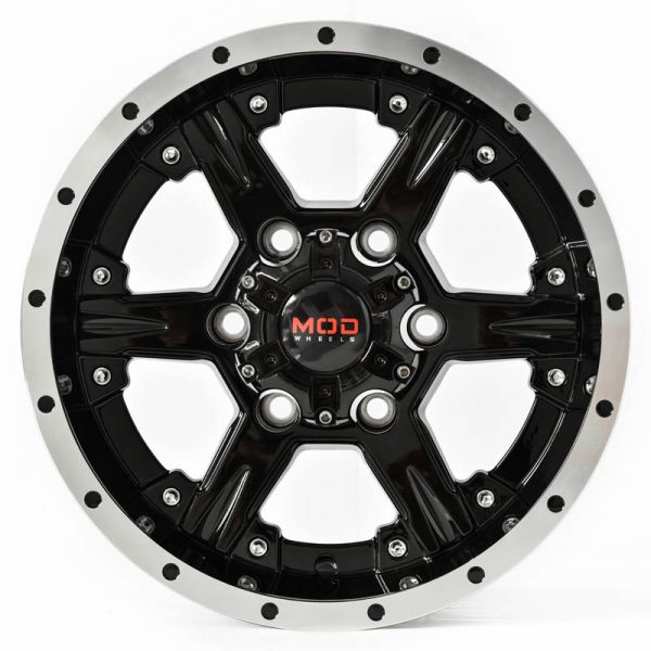 Pickup Truck Van SUV Wheels Mags Magwheels Rims AWC MOD ASIA MACHINE LIP BLACK FACE BLACK BASE 15×7 6×139.7 (2)
