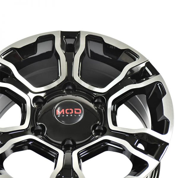 Pickup Truck Van SUV Wheels Mags Magwheels Rims AWC MOD ELECTRIC MACHINE FACE BLACK BASE15X6.5 6X139.7 (4)