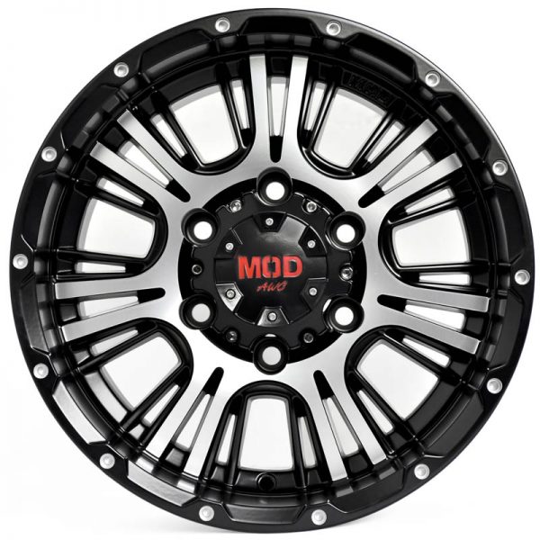 Pickup Truck Van SUV Wheels Mags Magwheels Rims AWC MOD HARBOR BLACK LIP MACHINE FACE BLACK BASE 15×7 6×139.7 (2)