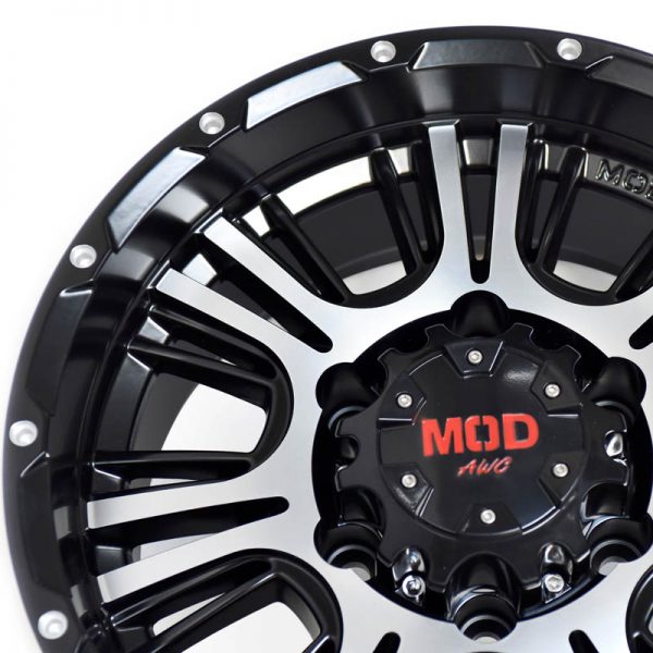 Pickup Truck Van SUV Wheels Mags Magwheels Rims AWC MOD HARBOR BLACK LIP MACHINE FACE BLACK BASE 15×7 6×139.7 (4)