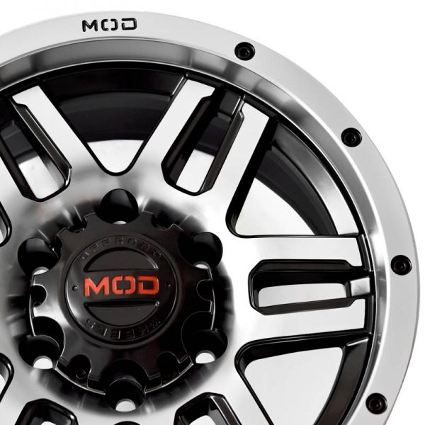 Pickup Truck Van SUV Wheels Mags Magwheels Rims AWC MOD MOTIV MACHINE LIP MACHINE FACE BLACK BASE 15×7 6×139.7 (4)