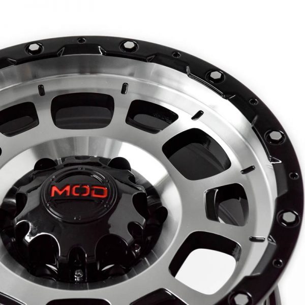 Pickup Truck Van SUV Wheels Mags Magwheels Rims AWC MOD TL-RELIGION BLACK LIP MACHINE FACE BLACK BASE 15×7 6×139.7 (4)