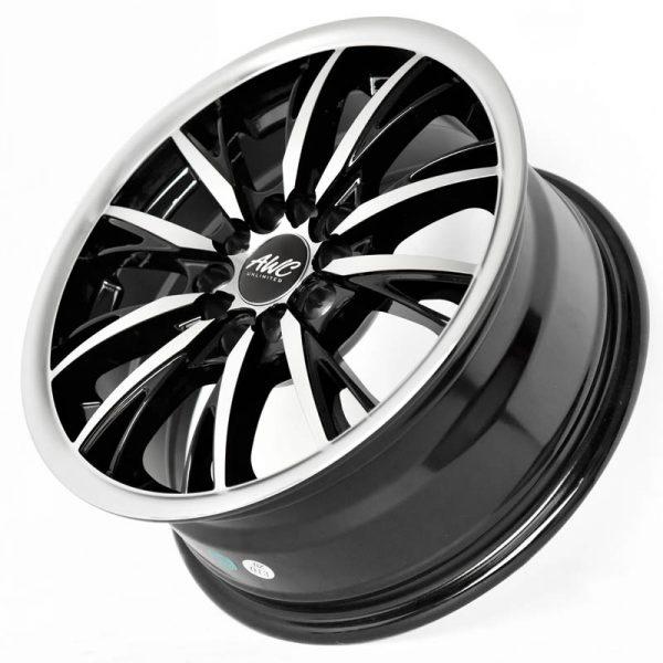 Sedan AUV MPV Wheels Mags Magwheels Rims AWC MOD AMAZE MACHINE LIP MACHINE FACE BLACK BASE 15×6.5 5×100 5×114.3 (3)
