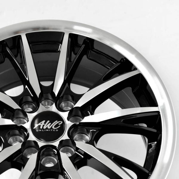Sedan AUV MPV Wheels Mags Magwheels Rims AWC MOD AMAZE MACHINE LIP MACHINE FACE BLACK BASE 15×6.5 5×100 5×114.3 (4)