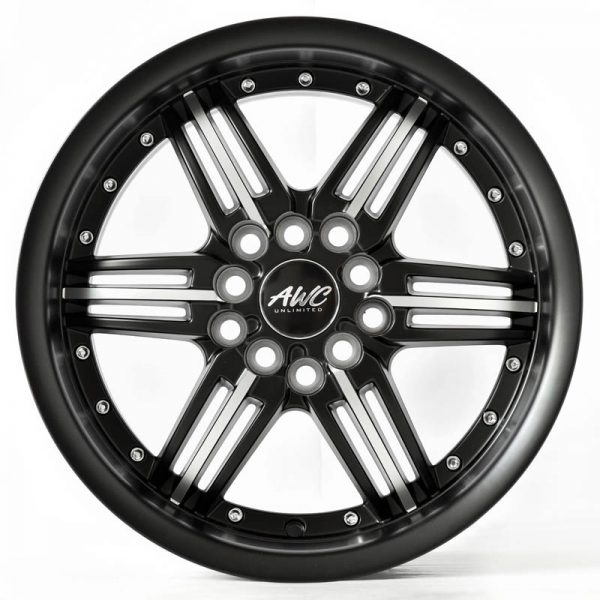 Sedan AUV MPV Wheels Mags Magwheels Rims AWC MOD DIVA MACHINE LIP BLACK FACE 15×6.5 5×100 5×114.3 (2)