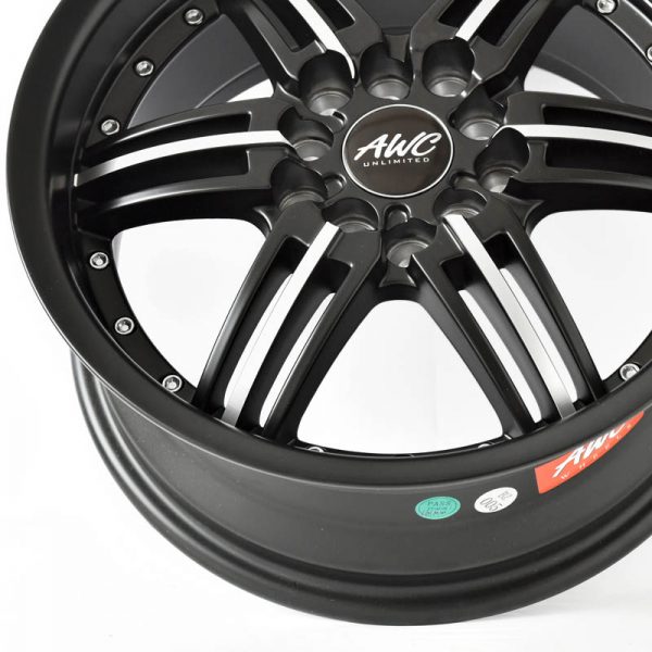 Sedan AUV MPV Wheels Mags Magwheels Rims AWC MOD DIVA MACHINE LIP BLACK FACE 15×6.5 5×100 5×114.3 (5)