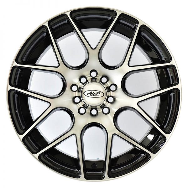 Sedan AUV MPV Wheels Mags Magwheels Rims AWC MOD GUARDIAN 181 MACHINE LIP MACHINE FACE BLACK BASE 17X7.5 5X100 5X114.3 (2)