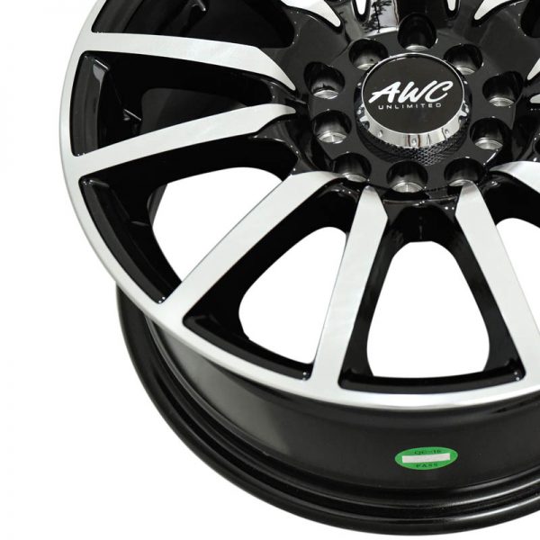 Sedan AUV MPV Wheels Mags Magwheels Rims AWC MOD IDENTITY MACHINE FACE BLACK BASE 17×7 5×100 5×114.3 (5)