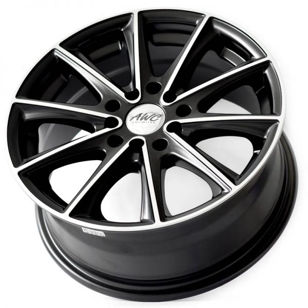 Sedan AUV MPV Wheels Mags Magwheels Rims AWC MOD MASKARA MACHINE LIP MACHINE FACE BLACK BASE 15×6.5 5×100 5×114.3 (3)