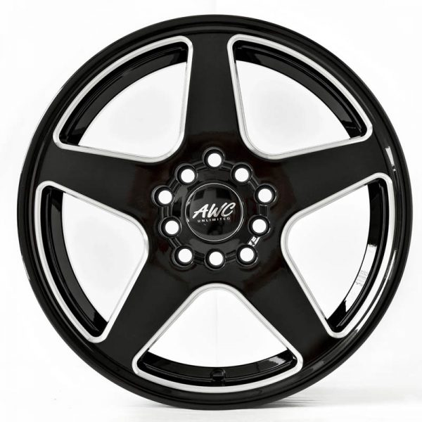 Sedan AUV MPV Wheels Mags Magwheels Rims AWC MOD VIBER BLACK LIP BLACK FACE BLACK BASE HYPER SILVER SPOKE 15×6.5 5×100 5×114.3 (2)