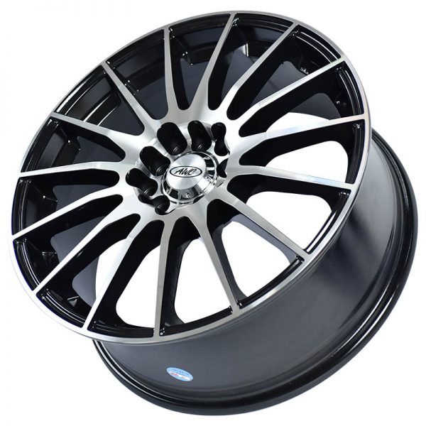 Sedan AUV MPV Wheels Mags Magwheels Rims AWC MOD VULGAR 945 MACHINE LIP MACHINE FACE BLACK BASE 18X7.5 5X100 5X114.3 (3)