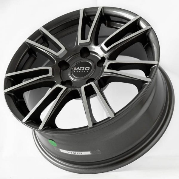 Sedan Hatchback MPV Wheels Mags Magwheels Rims AWC MOD SPARK MACHINE FACE GUN METAL BASE 16×7 5×114.3 (3)