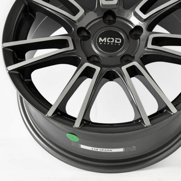 Sedan Hatchback MPV Wheels Mags Magwheels Rims AWC MOD SPARK MACHINE FACE GUN METAL BASE 16×7 5×114.3 (5)