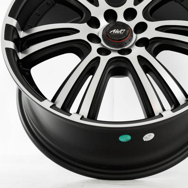 Sedan Hatchback Wheels Mags Magwheels Rims AWC MOD PRESTIGE MACHINE LIP MACHINE FACE BLACK BASE 17×7.5 4×100 4×114.3 (5)