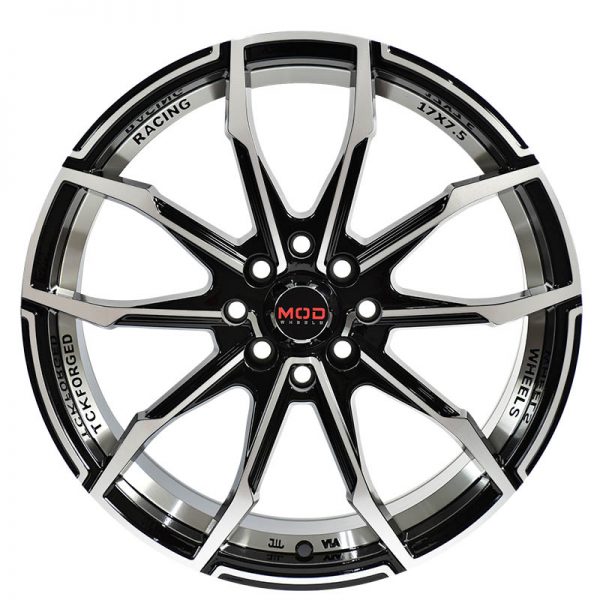 Sedan Hatchback Wheels Mags Magwheels Rims AWC MOD PROFILE 245 MACHINE FACE BLACK BASE 17X7.5 4X100 4X114.3 (2)