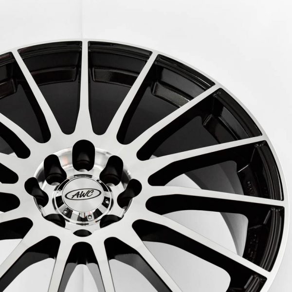 Sedan Hatchback Wheels Mags Magwheels Rims AWC MOD RAGE MACHINE FACE BLACK BASE 17×7.5 4×100 4×114.3 (4)