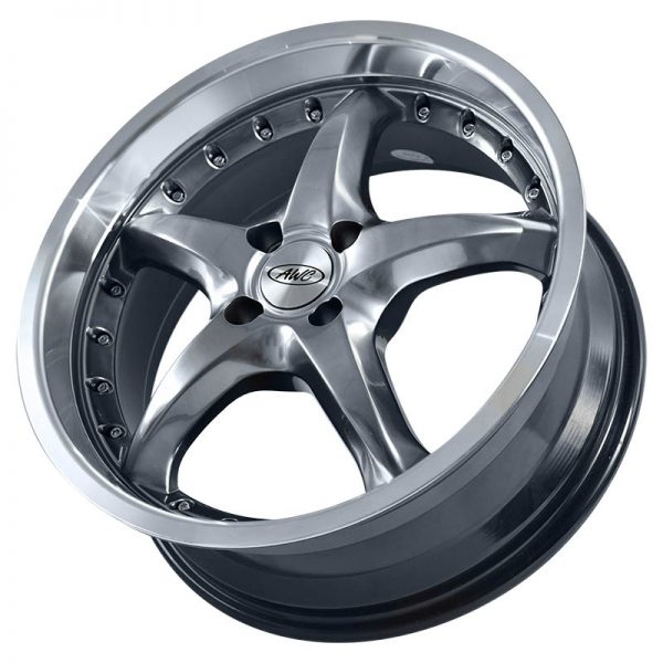 Sedan Hatchback Wheels Mags Magwheels Rims AWC MOD TSUNAMI 106 HYPER BLACK 17X7 4X100 (2)