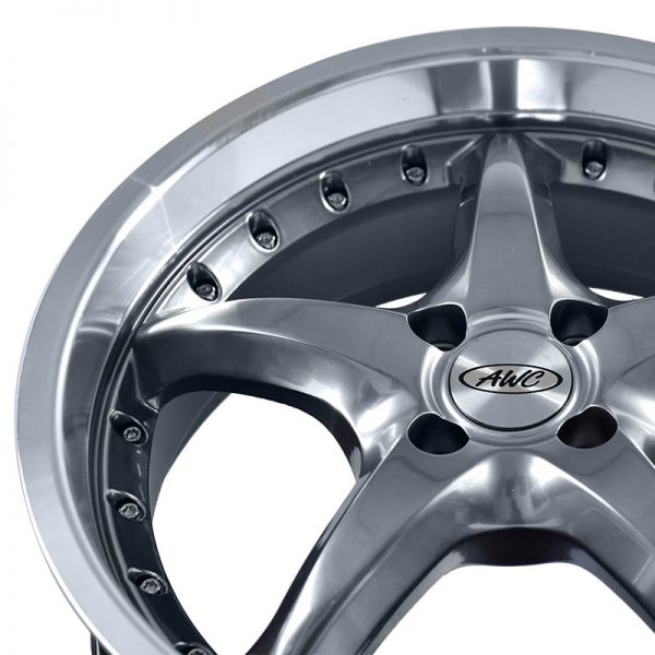 Sedan Hatchback Wheels Mags Magwheels Rims AWC MOD TSUNAMI 106 HYPER BLACK 17X7 4X100 (3)