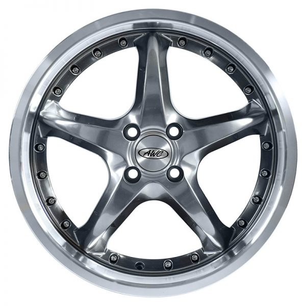 Sedan Hatchback Wheels Mags Magwheels Rims AWC MOD TSUNAMI 106 HYPER BLACK 17X7 4X100 (4)