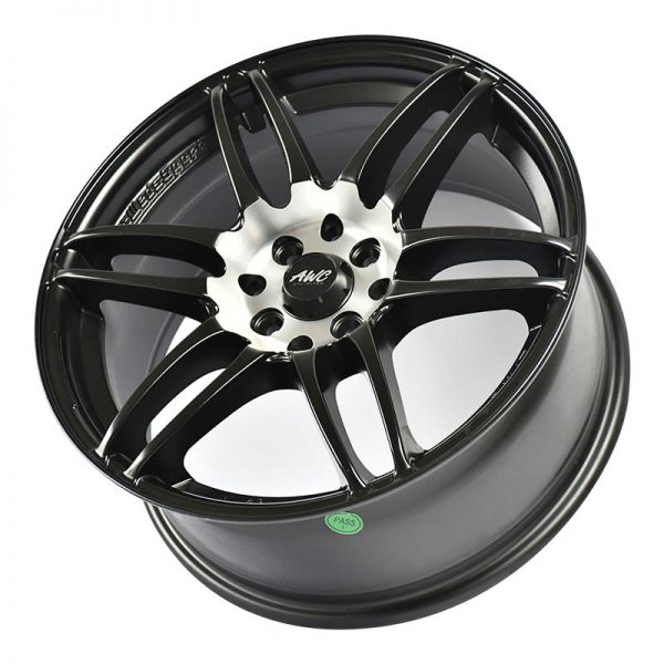 Sedan Hatchback Wheels Mags Magwheels Rims AWC MOD ULTIMATE 753 BLACK BASE MACH.CENTER 17X7.5 4X100 4X114.3 (3)