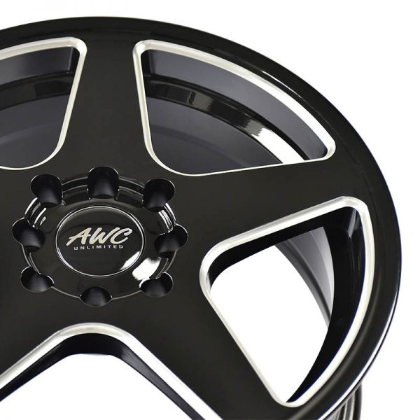 Sedan Hatchback Wheels Mags Magwheels Rims AWC MOD VIBER 9535 BLACK LIP BLACK FACE BASE SILVER MILLED SPOKE 15X6.5 4X100 4X114.3 (4)