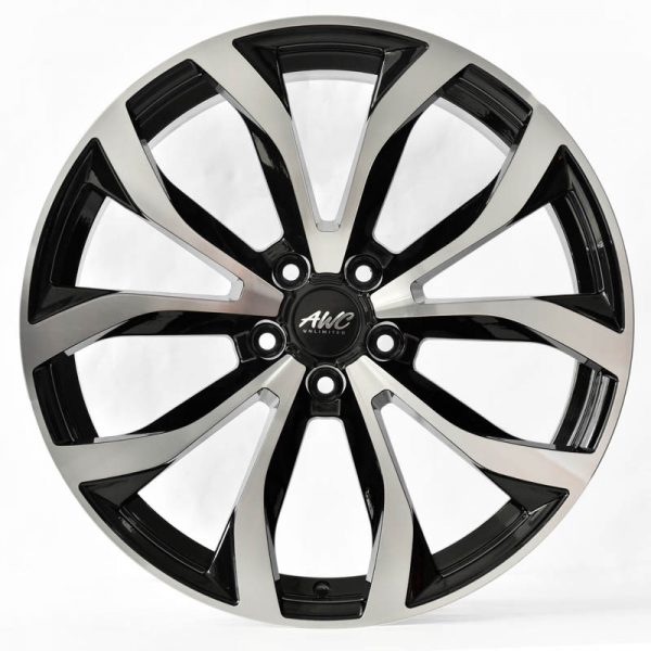 Sedan MPV Wheels Mags Magwheels Rims AWC MOD PERCEPTION MACHINE FACE BLACK BASE 20×8 5×114.3 (2)