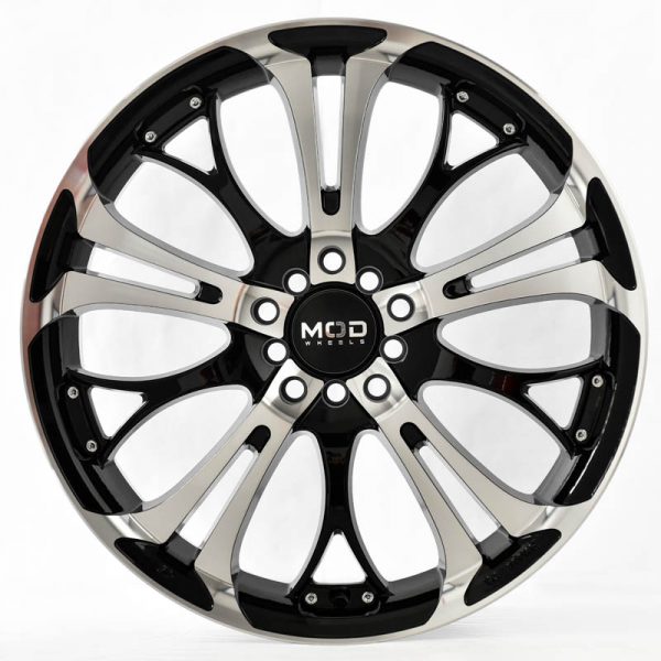 Sedan MPV Wheels Mags Magwheels Rims AWC MOD UNITED MACHINE LIP MACHINE FACE BLACK BASE 18×7.5 5×100 5×114.3 (2)