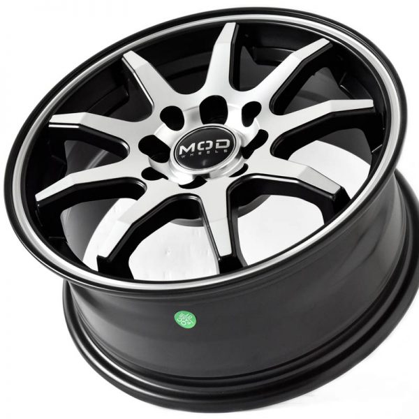 Sedan Yaris and Avanza Wheels Mags Magwheels Rims AWC MOD VIRTUAL MACHINE LIP MACHINE FACE BLACK BASE 14×6 4×100 4×114.3 (3)