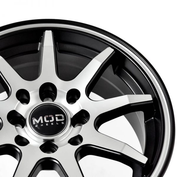 Sedan Yaris and Avanza Wheels Mags Magwheels Rims AWC MOD VIRTUAL MACHINE LIP MACHINE FACE BLACK BASE 14×6 4×100 4×114.3 (4)