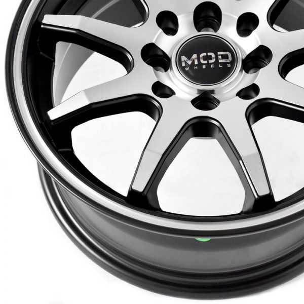 Sedan Yaris and Avanza Wheels Mags Magwheels Rims AWC MOD VIRTUAL MACHINE LIP MACHINE FACE BLACK BASE 14×6 4×100 4×114.3 (5)