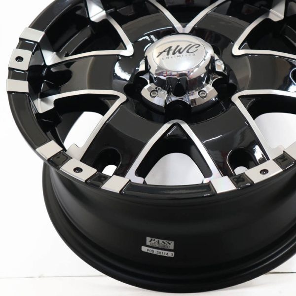 INNOVA MAGS WHEELS MAGWHEELS RIMS PHILIPPINES AWC MOD RECRUIT 6 MACHINE LIP MACHINE FACE BLACK BASE 15×7 5×114.3 (5)