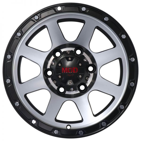 PICKUP TRUCK VAN SUV MAGS WHEELS MAGWHEELS RIMS AWC MOD BOOMER MACHINE FACE BLACK BASE 15X8 6X139.7 (2)