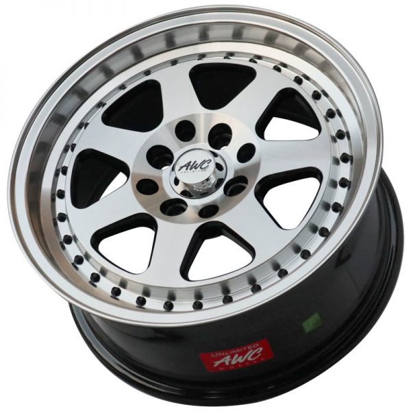SEDAN HATCHBACK MAGS WHEELS MAGWHEELS RIMS PHILIPPINES AWC MOD BILLBOARD MACHINE FACE BLACK BASE 15X7 4X100 4X114.3 (3)