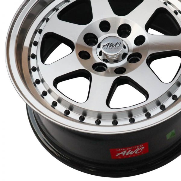 SEDAN HATCHBACK MAGS WHEELS MAGWHEELS RIMS PHILIPPINES AWC MOD BILLBOARD MACHINE FACE BLACK BASE 15X7 4X100 4X114.3 (5)