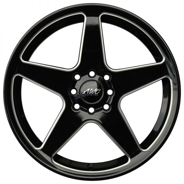 SEDAN HATCHBACK MAGS WHEELS MAGWHEELS RIMS PHILIPPINES AWC MOD VIBER BLACK WITH MILLED SPOKE 17X7.5 4X100 4X114.3 (2)