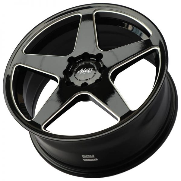 SEDAN HATCHBACK MAGS WHEELS MAGWHEELS RIMS PHILIPPINES AWC MOD VIBER BLACK WITH MILLED SPOKE 17X7.5 4X100 4X114.3 (3)
