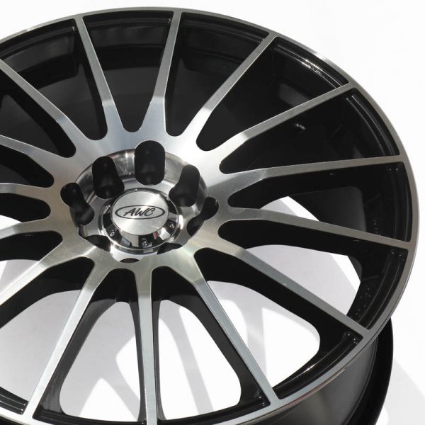 SEDAN MPV MAGS WHEELS MAGWHEELS RIMS PHILIPPINES AWC MOD VULGAR MACHINE LIP MACHINE FACE BLACK BASE 18×7.5 4×100 4X114.3 (4)