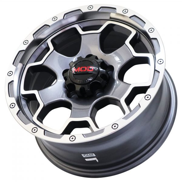 VENUE 15X7 MACH FACE GUN METAL BASE 5X114.3 3