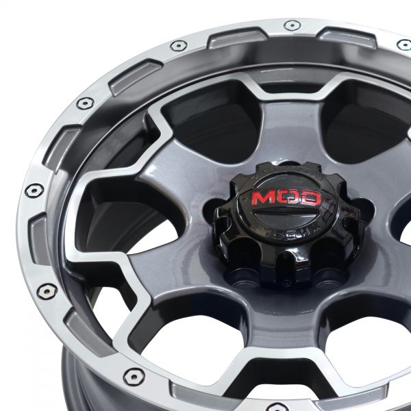 VENUE 15X7 MACH FACE GUN METAL BASE 5X114.3 4