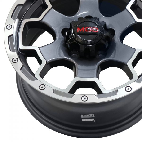 VENUE 15X7 MACH FACE GUN METAL BASE 5X114.3 5