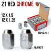 Nuts Hexagon 12X1.5 Chrome W/O Washer Close Type