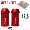 Nuts S Speed 12X1.25 Red W/O Washer Open Type