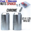 Nuts Sparco 12X1.25 Chrome W/O Washer Open Type