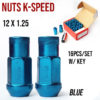 Nuts K Speed 12X1.25 Blue W/O Washer Open Type