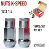 Nuts K Speed 12X1.5 Chrome W/O Washer Open Type