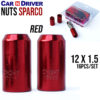 Nuts Sparco 12X1.5 Red W/O Washer Open Type